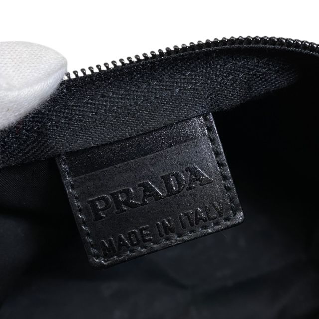 Prada Pouch Cosmetic Small Triangle Logo Nylon Black — view 7