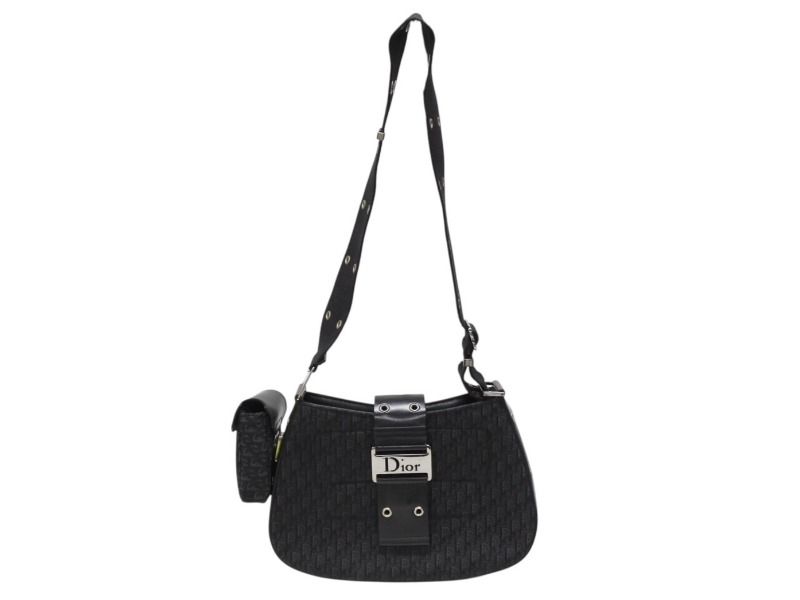 Dior Trotter Line Street Chic Shoulder Bag Black