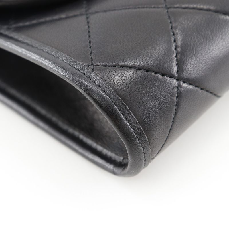 Chanel Quilted Mini Chain Shoulder Lambskin Black Bag — view 4