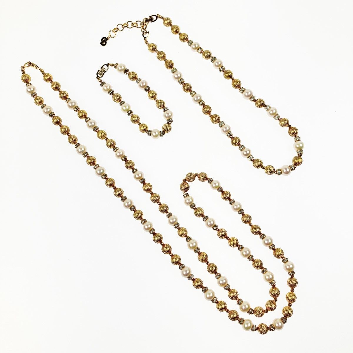 Christian Dior Faux Pearl Long Necklace 90 cm 42 — view 4