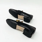 Gucci Double G Loafers Leather Shoes Black Gold GG Marmont — view 6