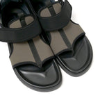 Hermes Giorno Sandals Size 44 Thong Shoes Khaki Black — view 5