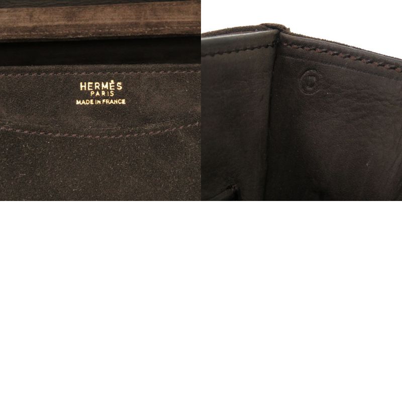 Hermes Ring De Dobris Brown Gold Hardware 00 Vintage Shoulder Bag — view 9