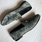 Gucci Jordane GG Pattern Horsebit Loafers Velvet Velour 35 1 2 — view 4