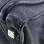 Celine Luggage Micro Shopper Calf Black Handbag — view 5