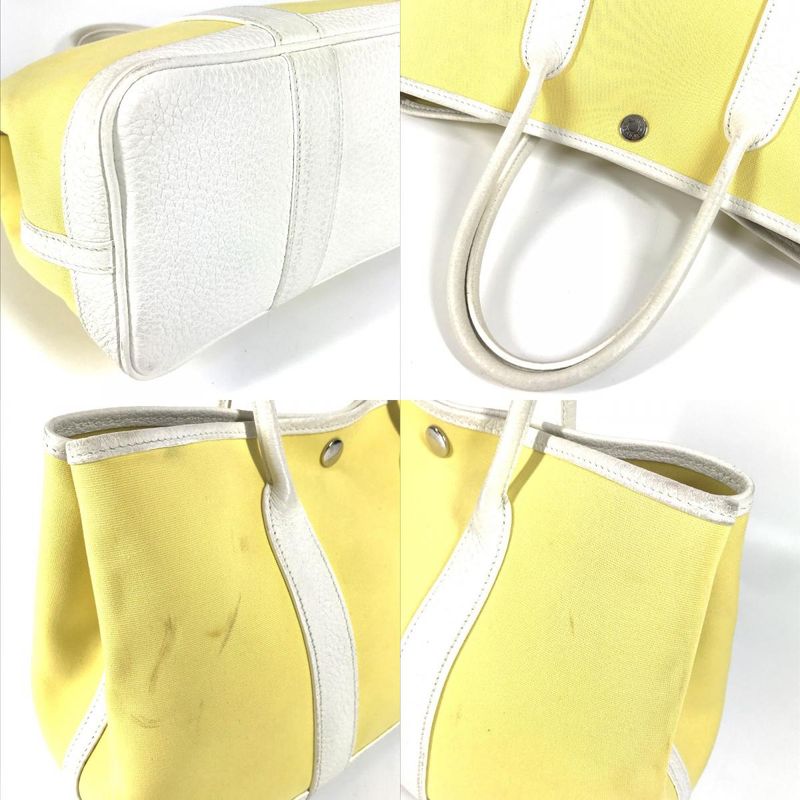 Hermes Handbag Garden Party TPM Toile Ash Yellow — view 7