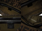 Fendi Mamma Baguette Bag Zucca Pattern Canvas Leather Brown Silver — view 8