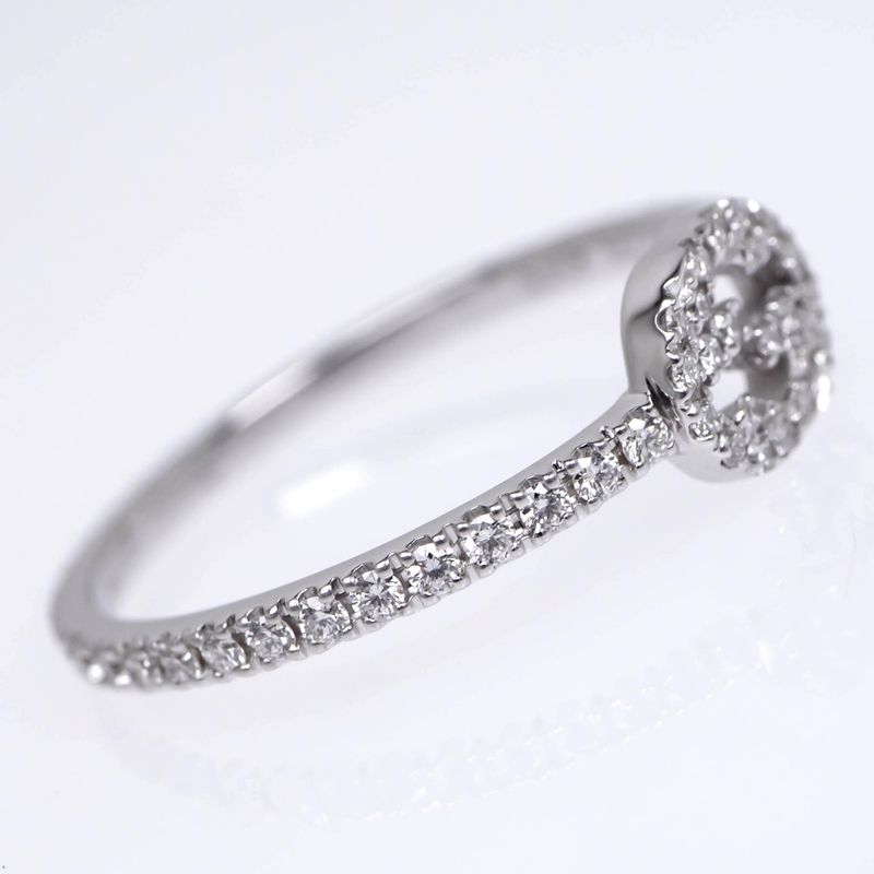 Gucci Interlocking GG Ring No 9 750 WG Full Eternity Diamond — view 3