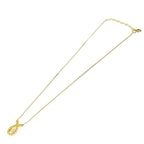 Christian Dior GP Rhinestone CD Logo Necklace Gold — view 5