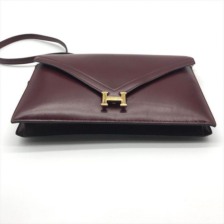 Hermes Liddy Calfskin Shoulder Bag Gold Purse — view 4