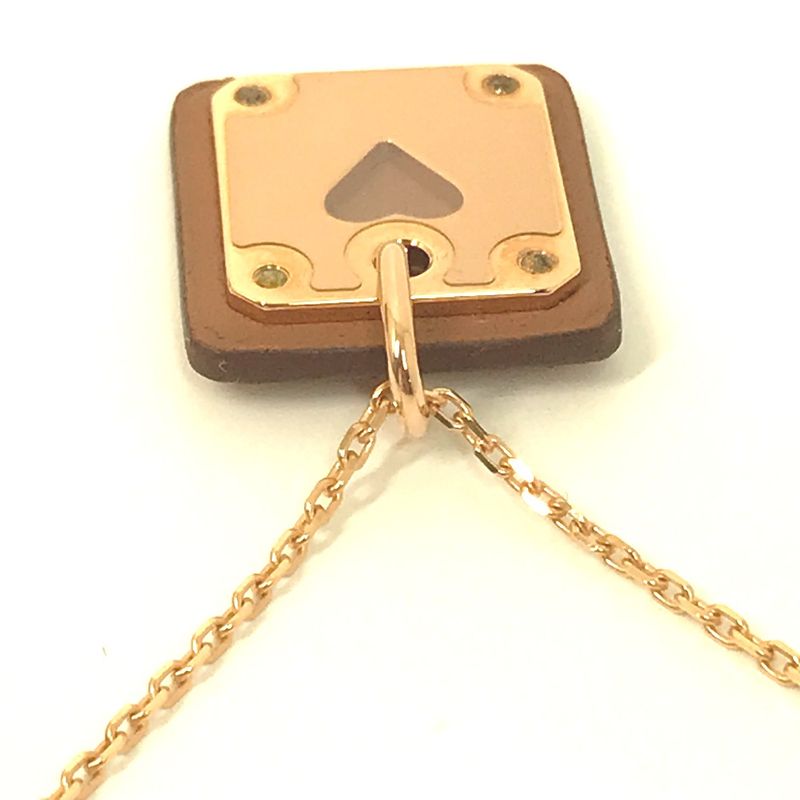 Hermes Necklace As de Coeur PM Metal Brown — view 8