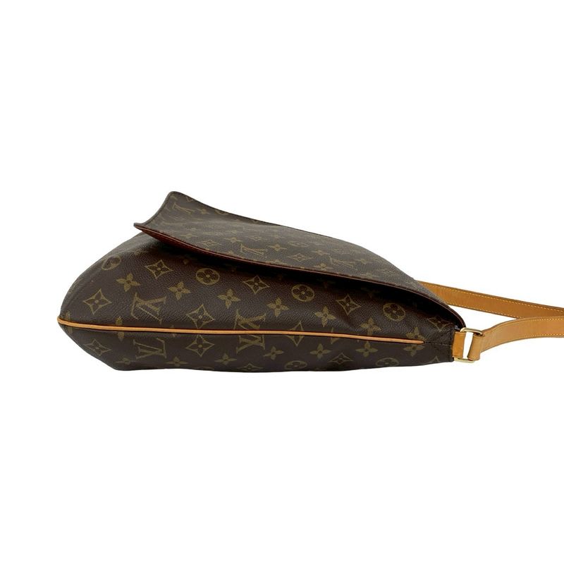 Louis Vuitton Vintage Musette Leather Shoulder Bag Pochette Sacoche Brown 63385 — view 7