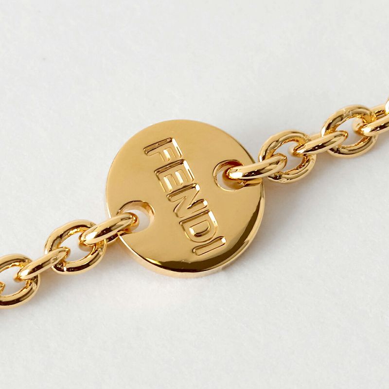 Fendi Necklace F Is Soft White Gold — view 7