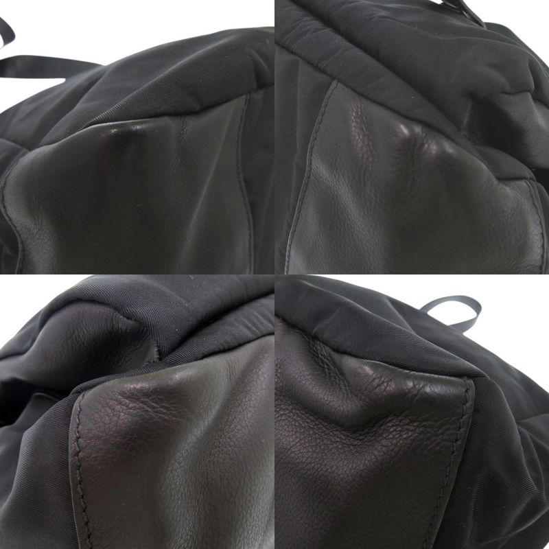 Prada Messenger Bag Bt0582 Crossbody Leather Nylon Nero 1191 — view 7