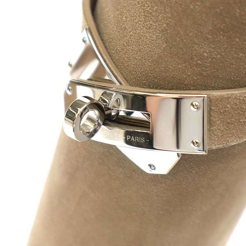 Hermes Jumping Suede Long Boots Z Beige 36 — view 8