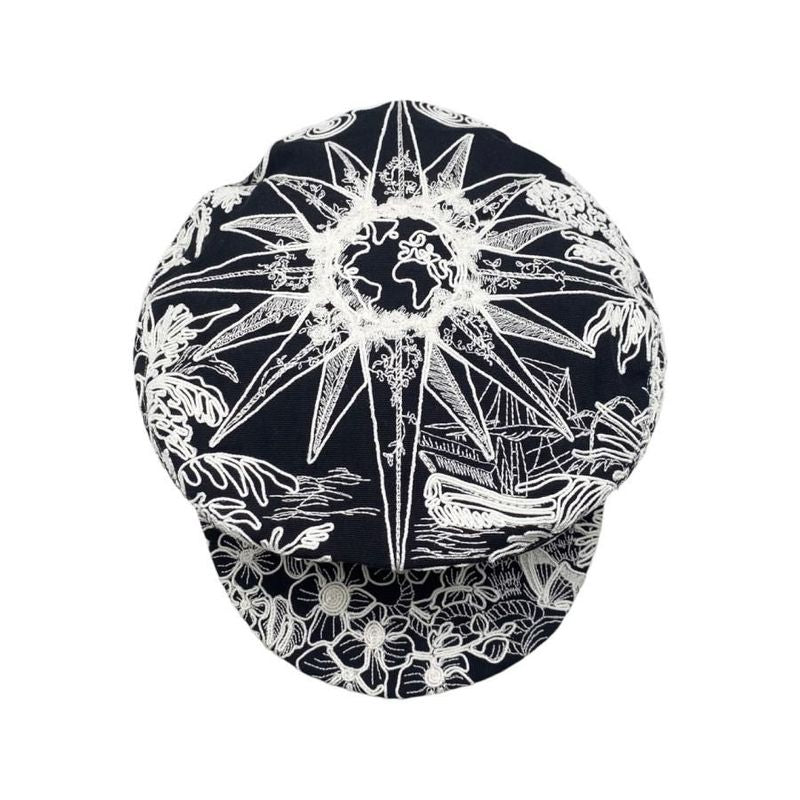 Christian Dior Sailor Cap Embroidered Design Travel 31 Rev920 X131 56 Size — view 5