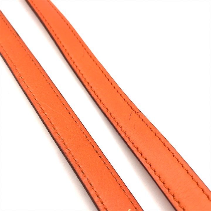Hermes Kelly Bolide Gold Leather Shoulder Strap Bag Orange — view 5