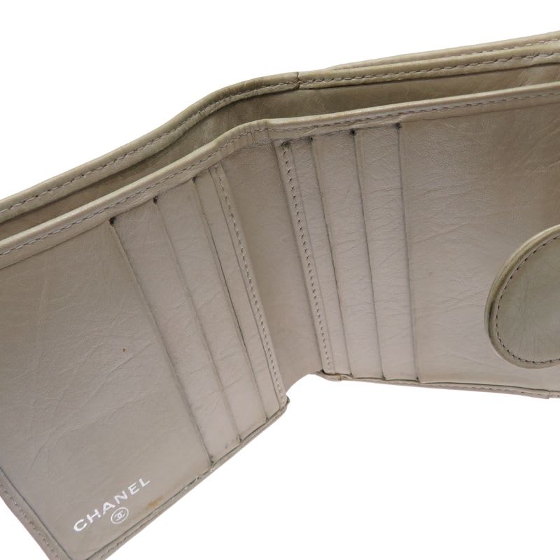 Chanel Bifold Twist Gray Wallet — view 6