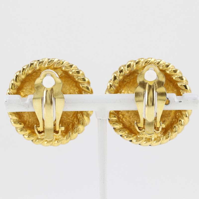 Chanel Coco Mark Vintage Gold Plated 23.8 g Earrings — view 4
