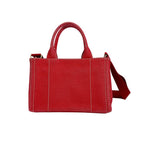 Prada Bn2439 Mini 2-Way Canapa Tote Bag Red — view 3