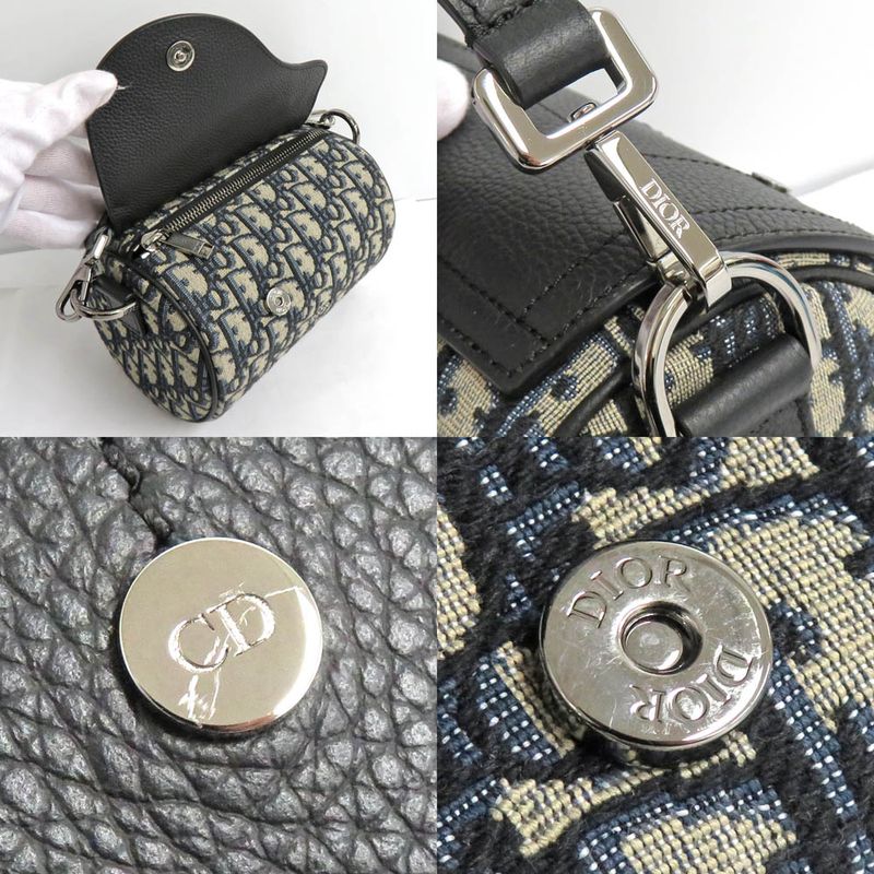 Dior Saddle Lola Mini Bag Oblique 1 yky Black Calfskin — view 9
