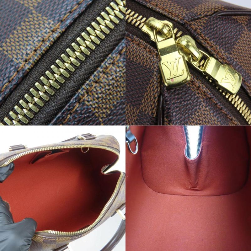 Louis Vuitton Handbag Rivera MM Damier Ebene Brown Gold Hardware — view 7