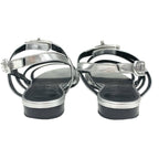 Hermes Transat Sandals Shoes Leather Silver Flat Kelly Hardware — view 5