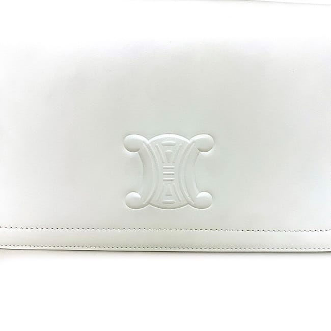 Celine Semishoulder Bag White Triomphe Cuir — view 7