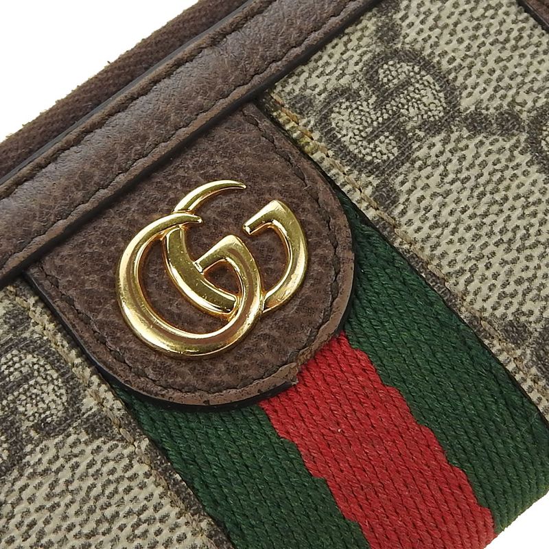 Gucci Key Case Off Dear Sherry Line GG Supreme Canvas Leather Beige — view 5