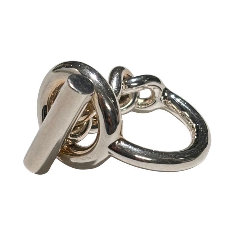 Hermes Echappe Croisette Ring GM 50 Silver Purchased in 2024 — view 5