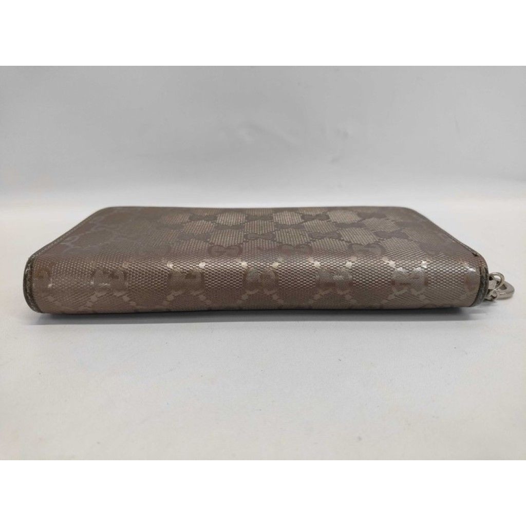 Gucci Wallet GG Supreme Gold Leather Zip Around — view 4