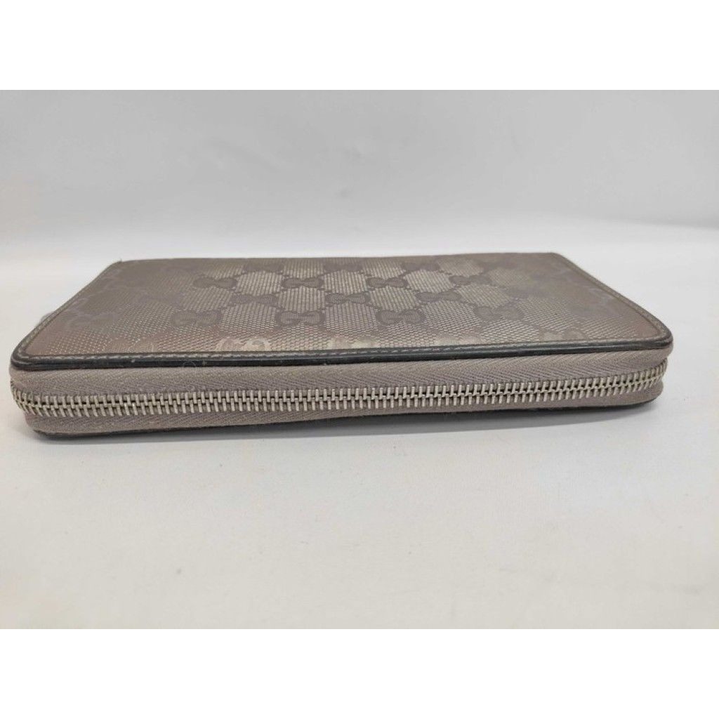 Gucci Wallet GG Supreme Gold Leather Zip Around — view 6