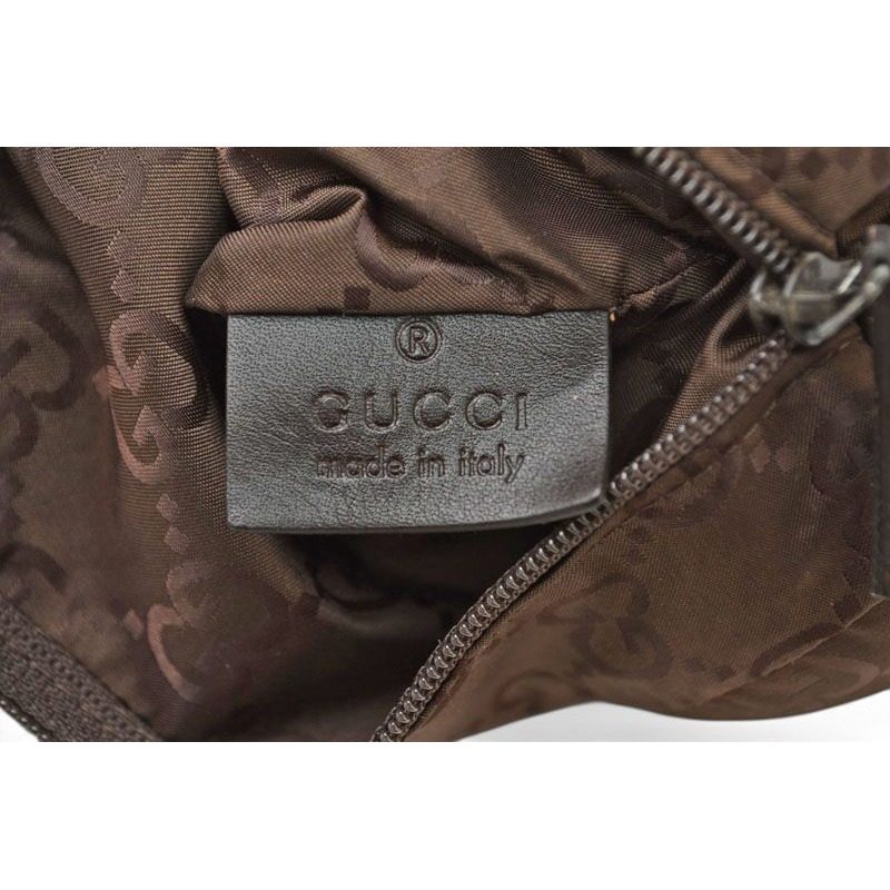 Gucci Shopping GG Nylon Teddy Bear My Pouch Pattern Brown — view 5