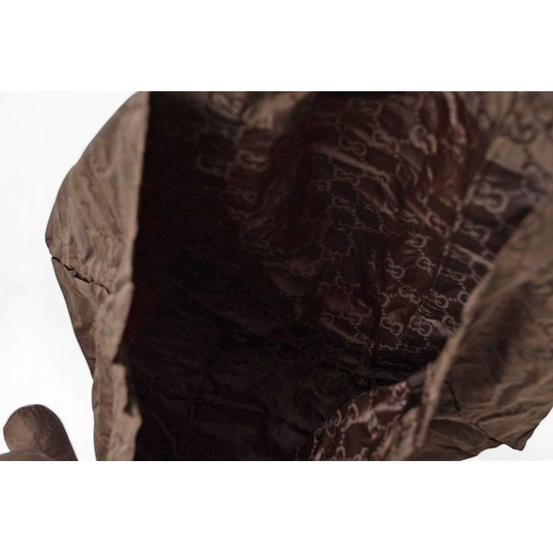 Gucci Shopping GG Nylon Teddy Bear My Pouch Pattern Brown — view 8