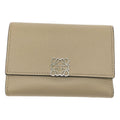 Loewe Small Vertical Leather Anagram Compact Wallet Purse Grey