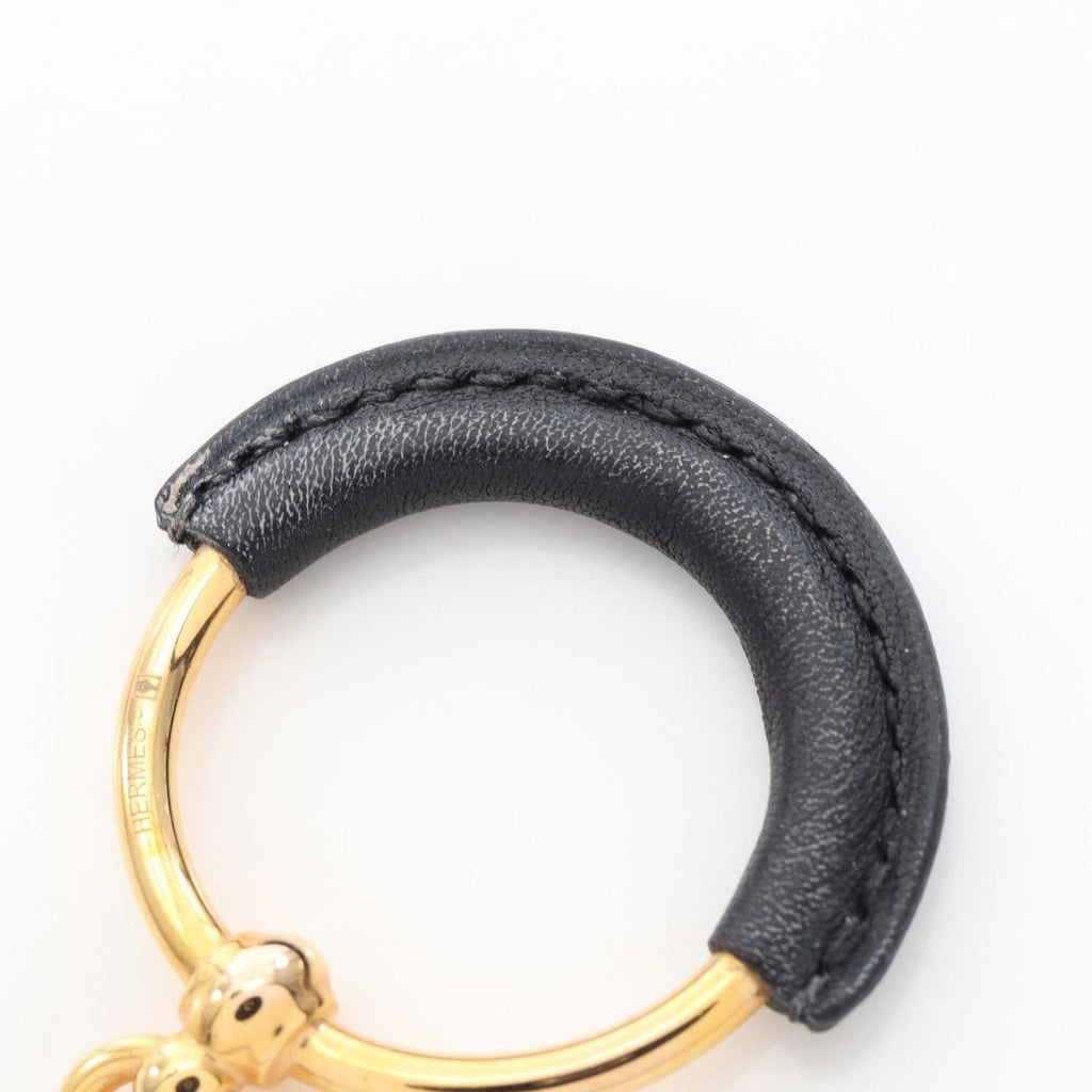 Hermes Earrings Loop Grand Leather B — view 7
