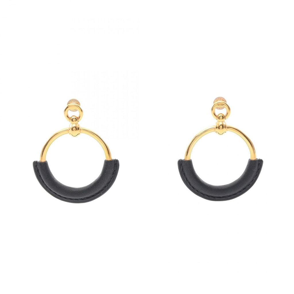 Hermes Earrings Loop Grand Leather B