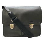 Louis Vuitton Taiga Alexei Shoulder Bag Crossbody Leather Black
