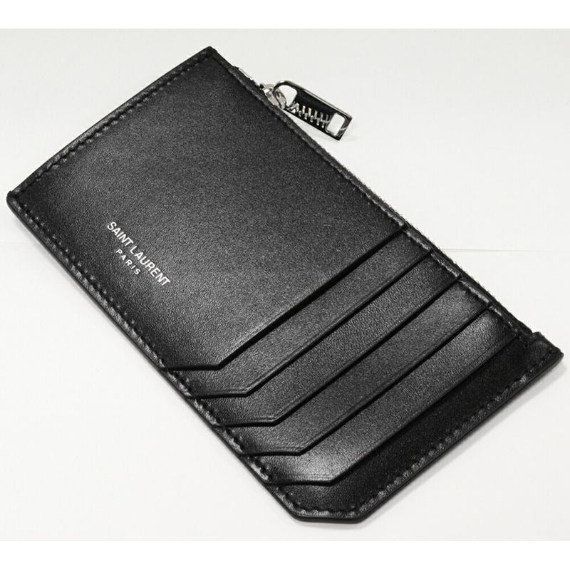 Saint Laurent Paris Coin Case Fragment Calf Black — view 7