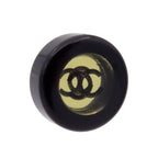 Chanel Earrings Black Acrylic CC Logo Mirror — view 2