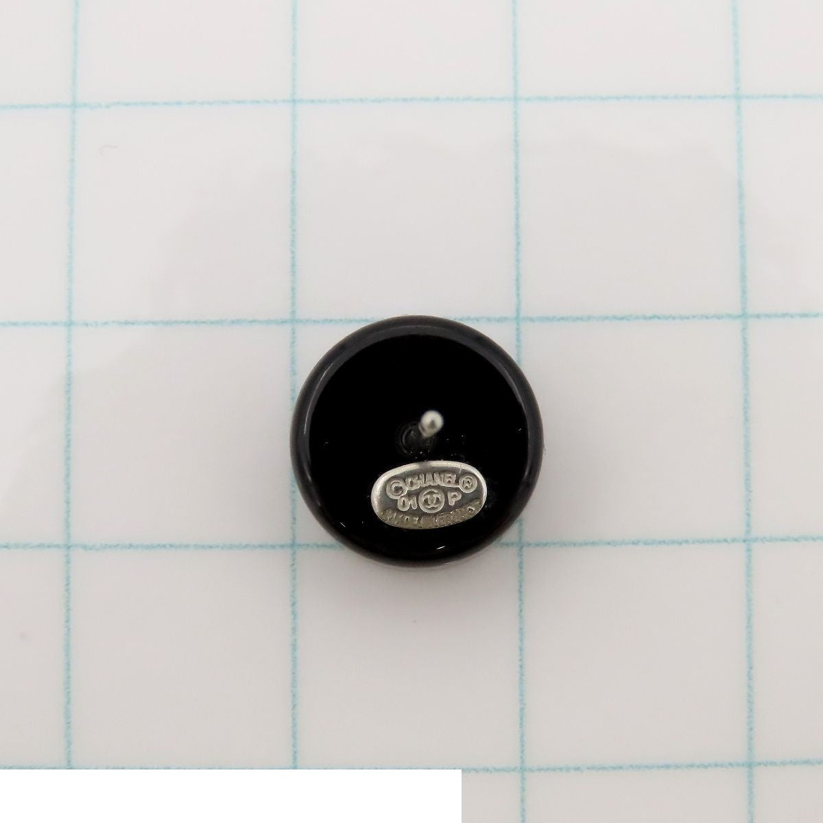 Chanel Earrings Black Acrylic CC Logo Mirror — view 7