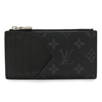 Louis Vuitton Taigarama Monogram Eclipse Coin Card Holder Case Purse