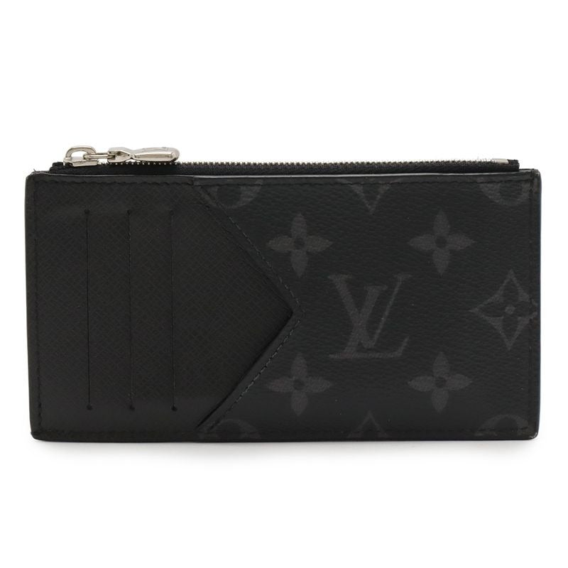 Louis Vuitton Taigarama Monogram Eclipse Coin Card Holder Case Purse
