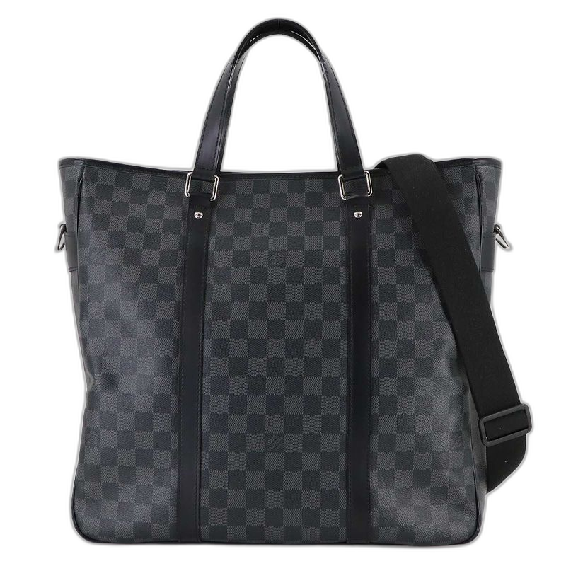 Louis Vuitton Damier Graphite Tadao 2-Way Tote Shoulder Bag Black Gray