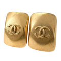 Chanel Earrings Gold CC Logo