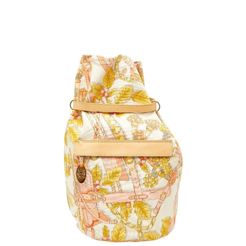 Loewe Anagram Botanical Motif Shoulder Tote Bag Beige Multicolor