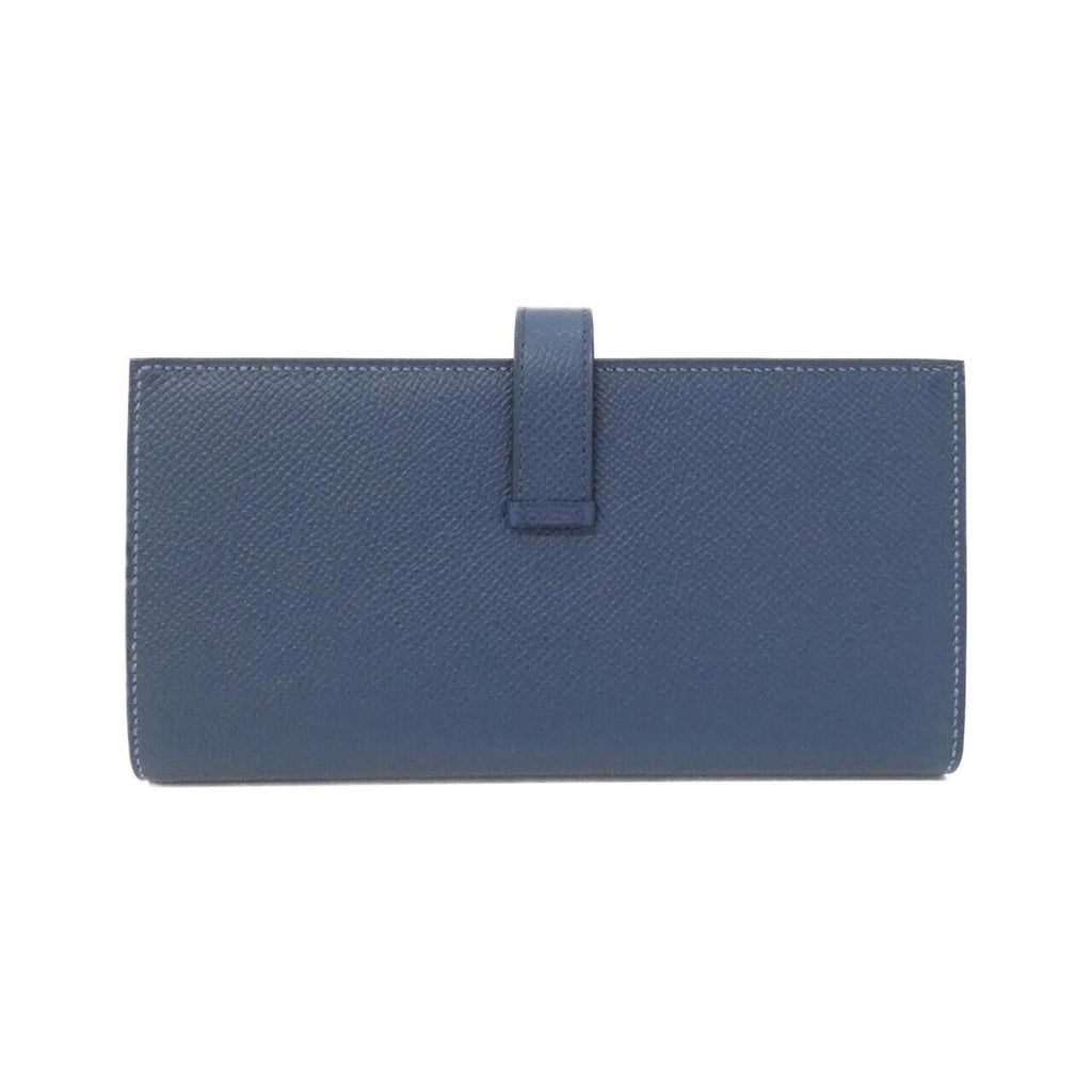 Hermes Bearn Souffle Verso Wallet Blue De Prusse — view 2