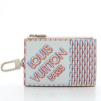 Louis Vuitton Double Zipped Card Holder Damier Spray RFID Coin Case