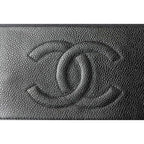 Chanel Chain Wallet Shoulder Bag Long Clutch Caviar Leather CC Mark — view 3
