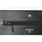 Chanel Chain Wallet Shoulder Bag Long Clutch Caviar Leather CC Mark — view 9